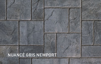 Dalles Permacon Lafitt Mondrian Plus 60 Couleur Nuancé Gris Newport