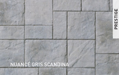 Dalles Permacon Lafitt Mondrian Plus 60 Couleur Nuancé Gris Scandina