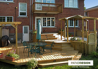 Patio with a SPA by Patio Design inc.