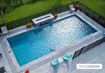 Piscine creusée en fibre de verre par Patio Design inc.